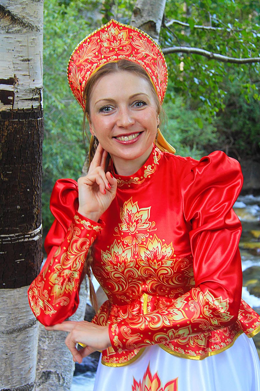 Women in Slavic costumes in Mbabane