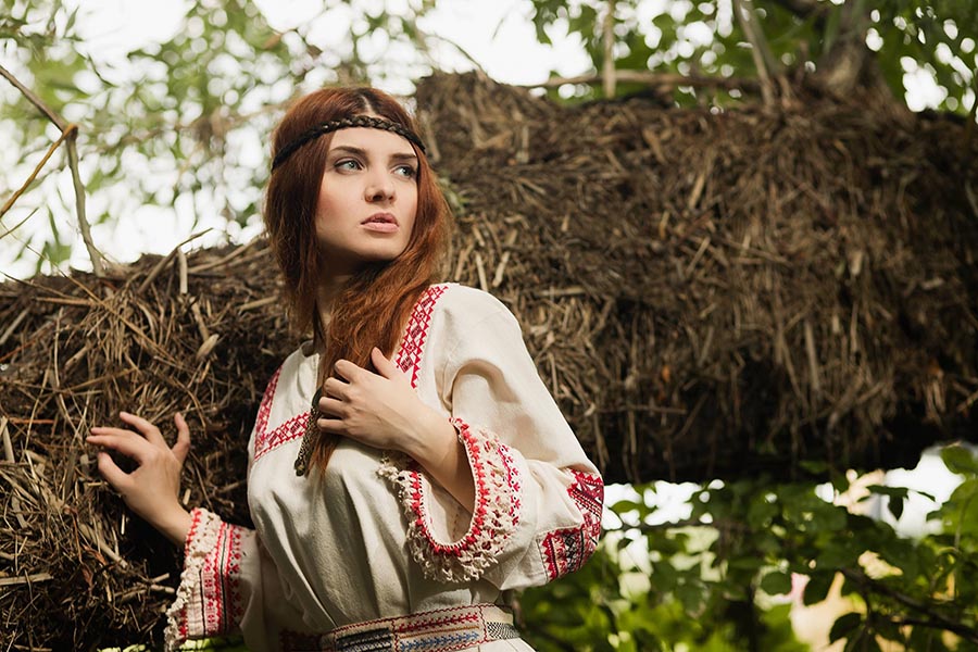 Women in Slavic costumes in Mbabane